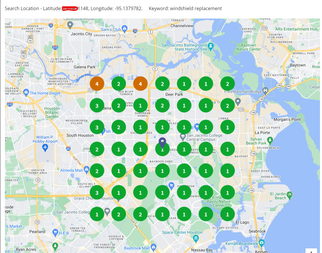 Business: Area Wide Auto Glass, Keywords: Windshield Replacement Rank #1 in Google After Image